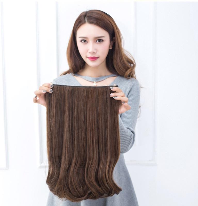 Tóc giả kẹp 5 phím cụp HT150 💖FREESHIP💖 tóc giả nữ kẹp nửa đầu, kẹp U tóc giả Sỉ 60k