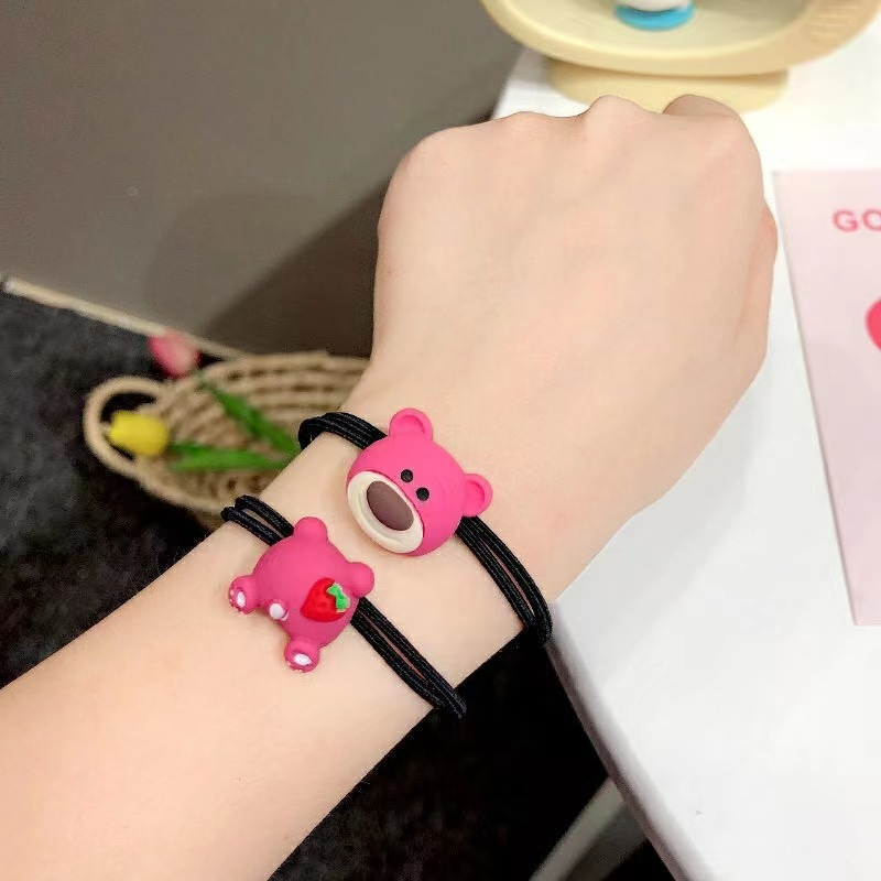 Cột tóc gấu losto đơn giản dễ thương- cột tóc gấu dâu - Selenshop