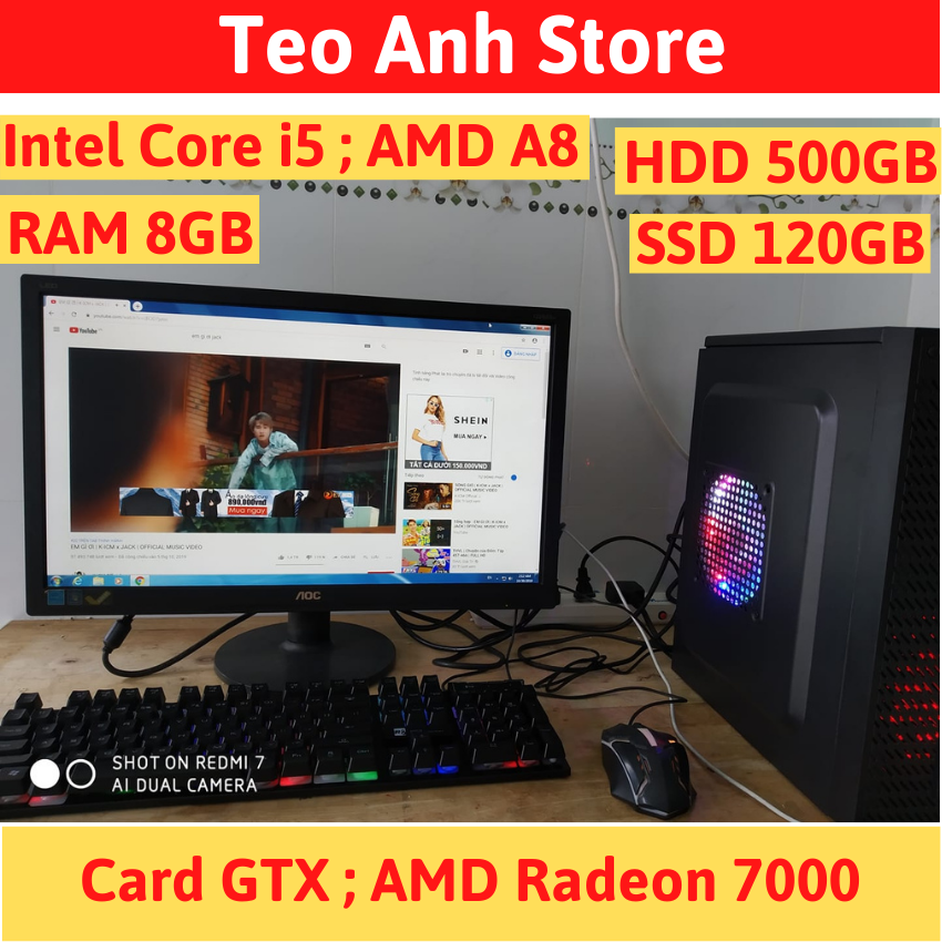 Bộ PC Chơi PUBG Giả Lập - Có Card Màn Hình - Bảo Hành 3 Tháng