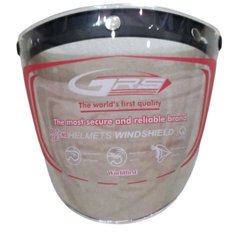 Kính Flat Gắn Mũ Bảo Hiểm 3/4 - Che Full Mặt (Royal - GRS - Napoli)