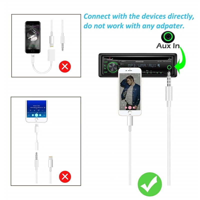 Cáp Chuyển Đổi Từ Cổng Lightning Ra Chân 3.5mm Cho iPhone Xs