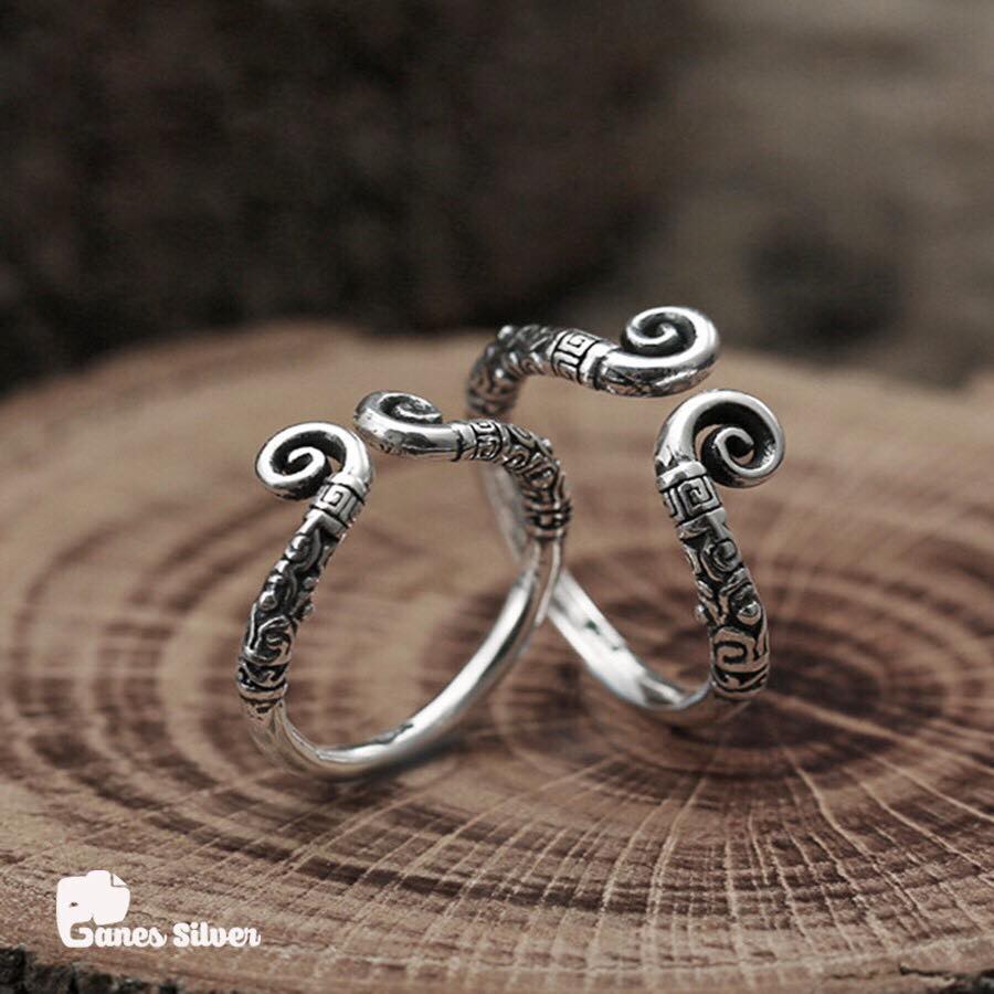 Nhẫn kim cô bạc cao cấp J544
