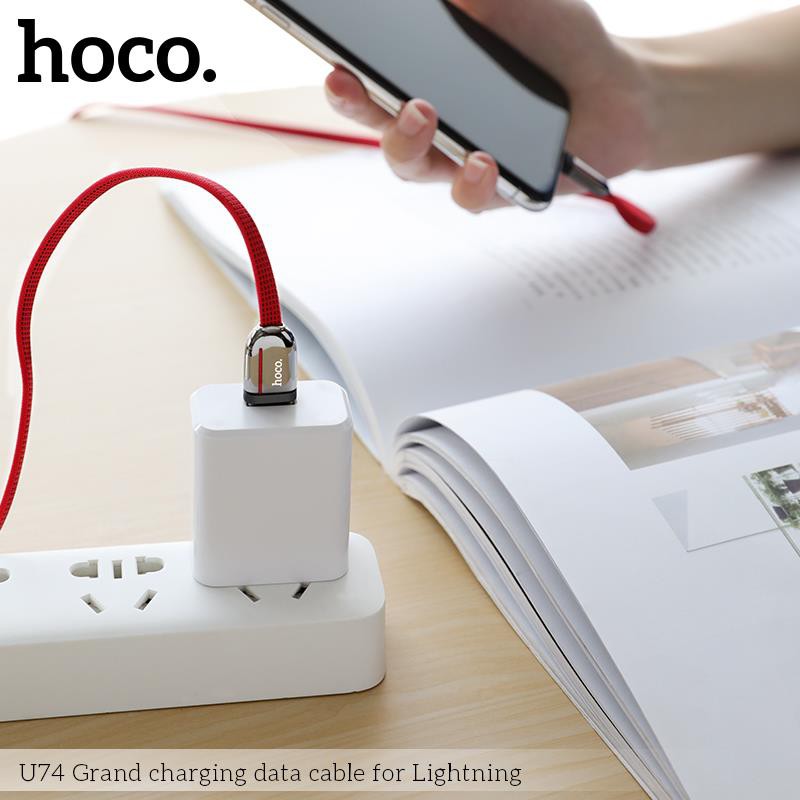 Dây cáp sạc U74 Lightning iPhone 1.2m HOCO