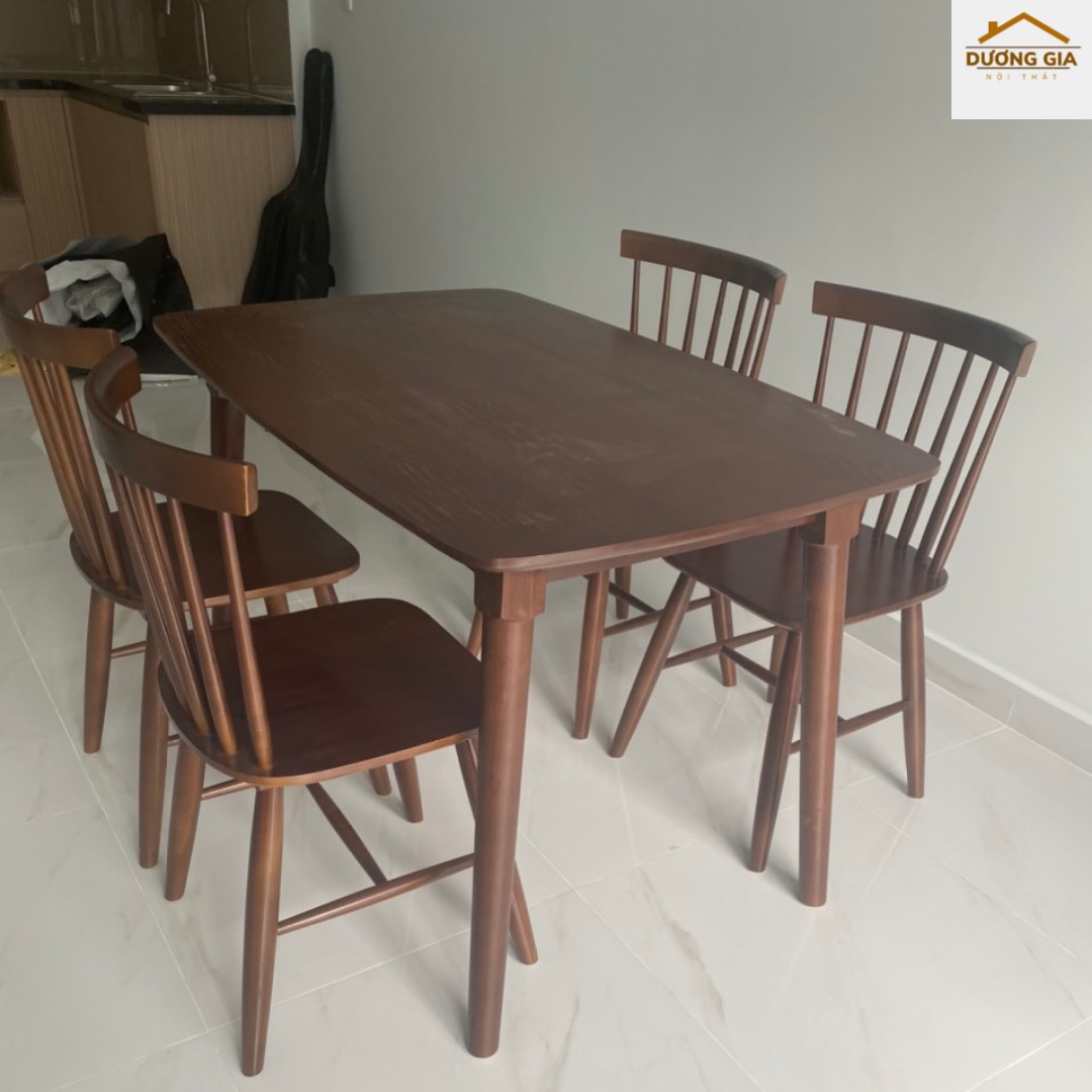 BÀN ĂN, BỘ BÀN ĂN 4 GHẾ MẶT GỖ HIỆN ĐẠI , SANG TRỌNG,
