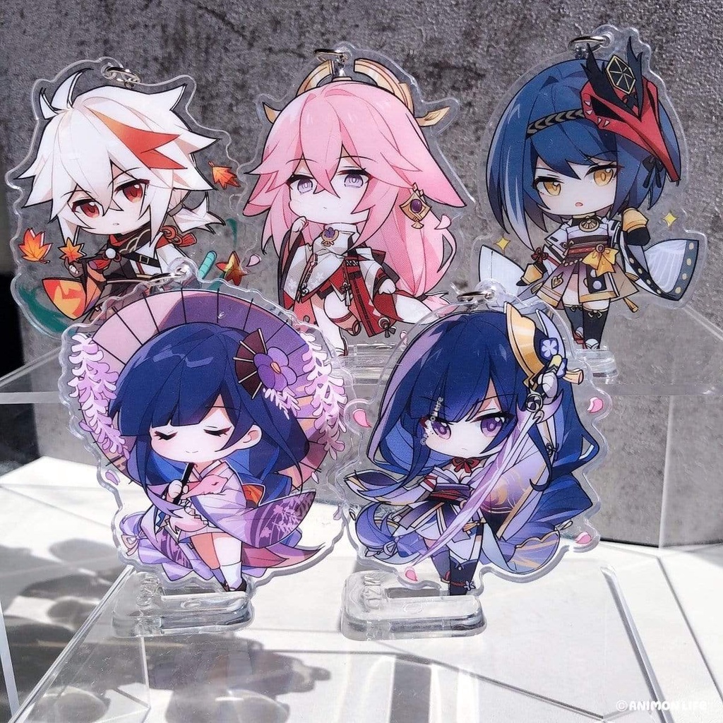 Móc khóa game GENSHIN IMPACT mẫu 2 chibi anime