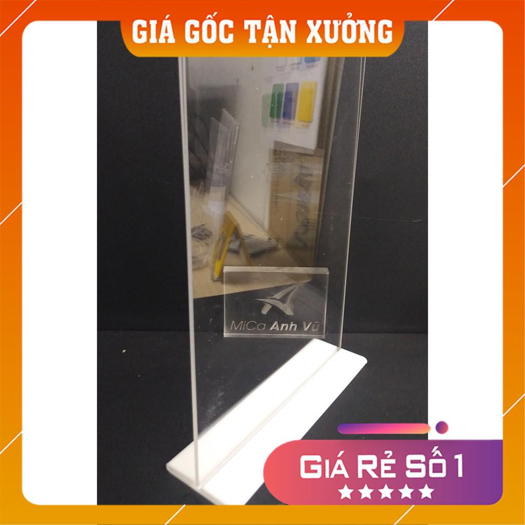 [Giá Gốc Tận Xưởng] Combo 3 Bảng Menu Thực Đơn Mica A4 Dọc Đế Các Màu