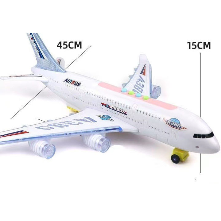 Máy Bay Đồ Chơi A380 Size 45Cm Biết Hát , Phát Nhạc