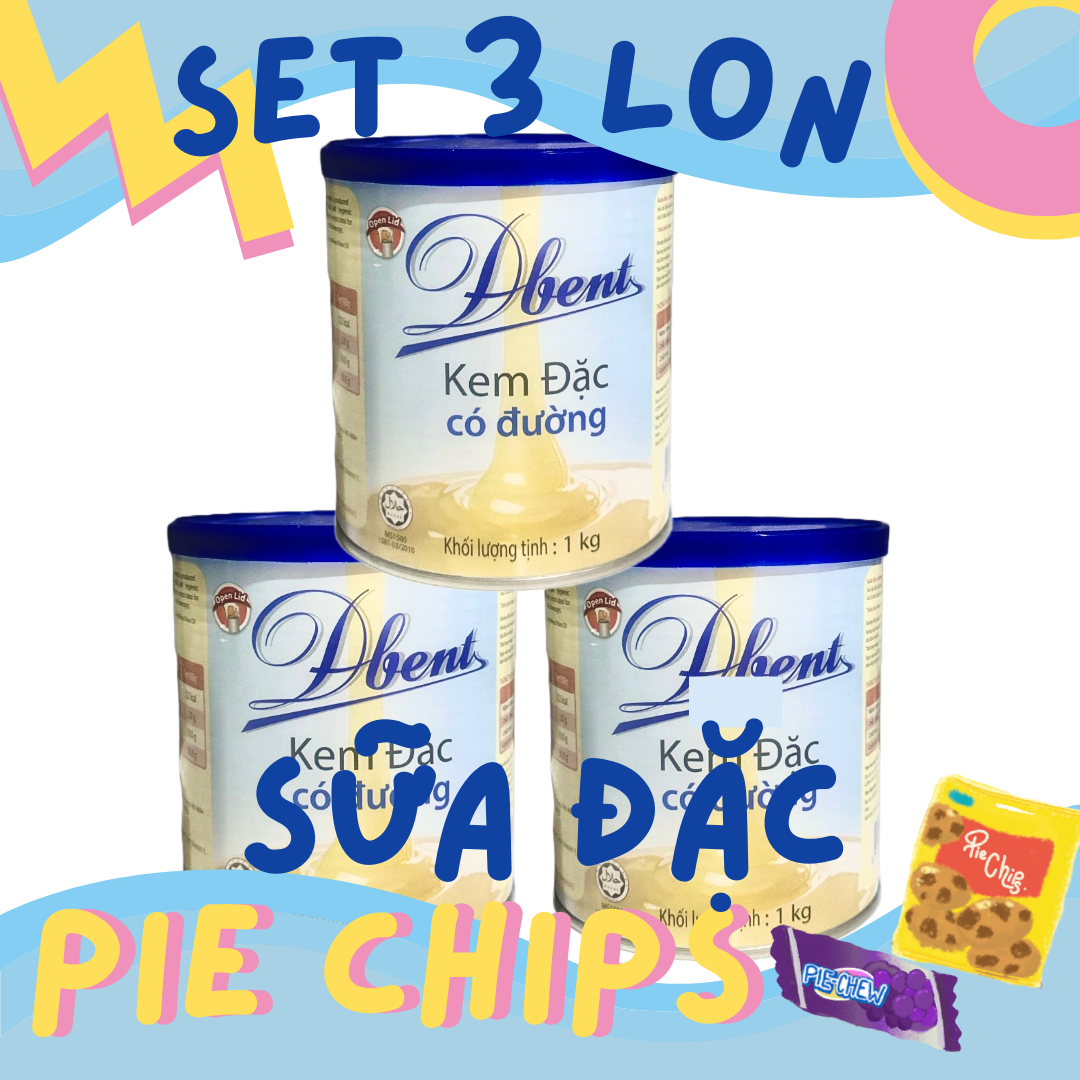 Set 3 Lon Sữa Đặc Dbent [1kg] Nhập khẩu Malaysia