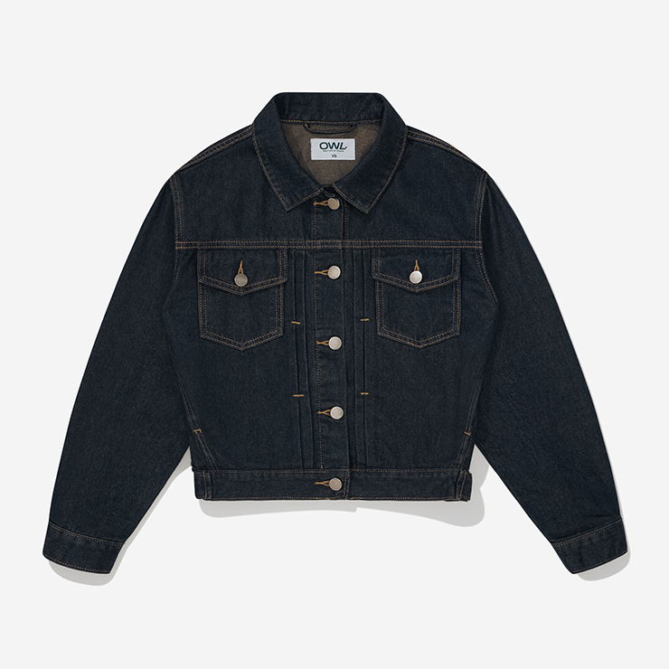 Áo khoác jean nữ Owlbrand Pleated/Indigo