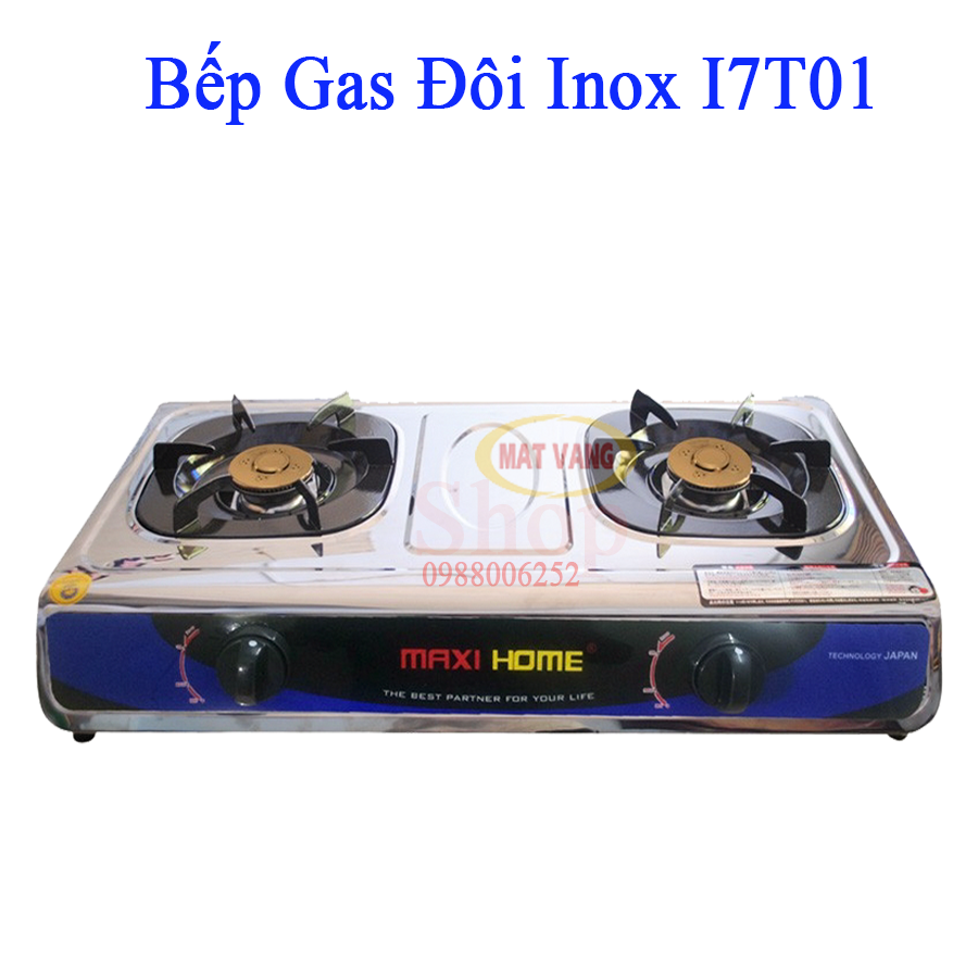 [HCM]Bếp Gas Đôi Inox I7T01