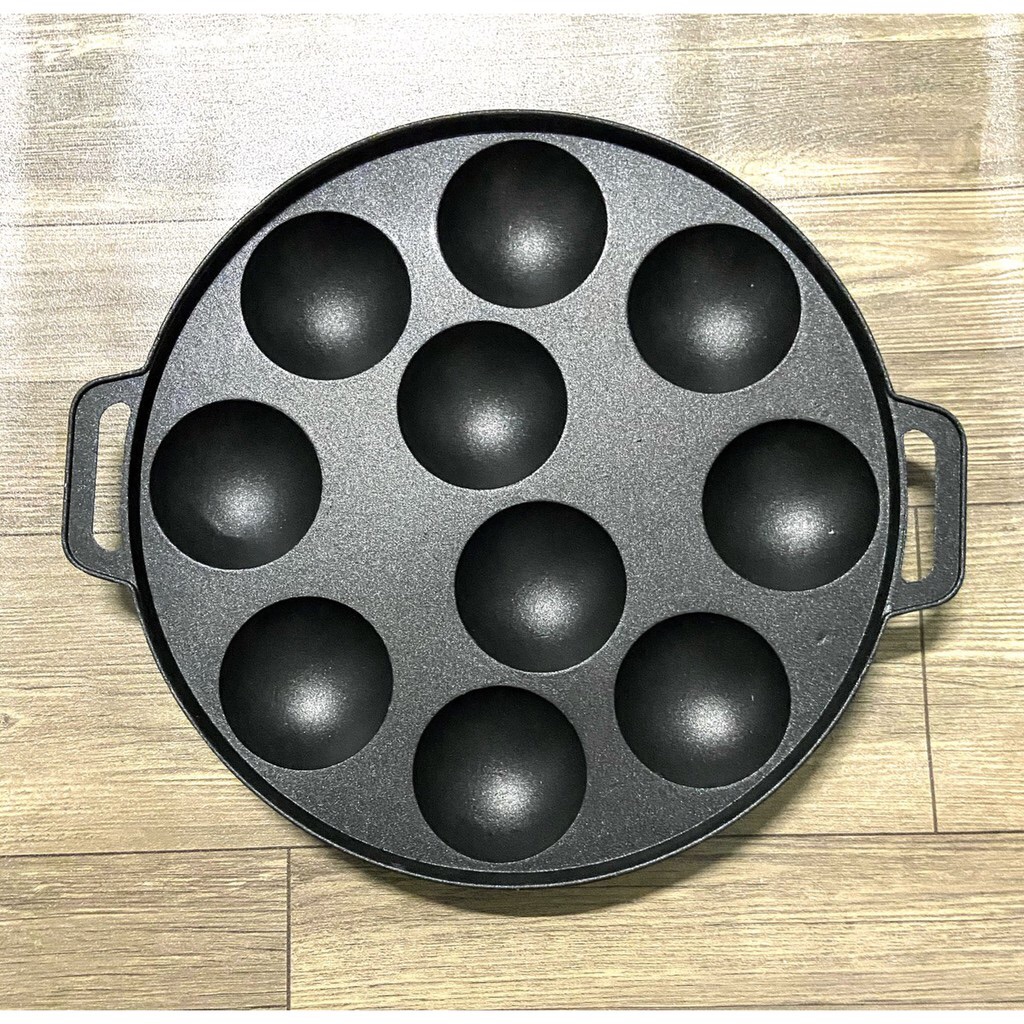 Khuôn bánh khọt AL đúc nắp inox 10 bánh Dargon
