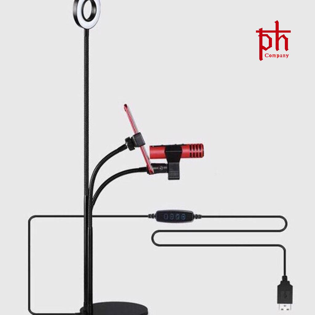 [HCM]Combo Giá Đỡ Livetream 3IN1 Kèm Micro Livetream-3 Chế Độ Đèn