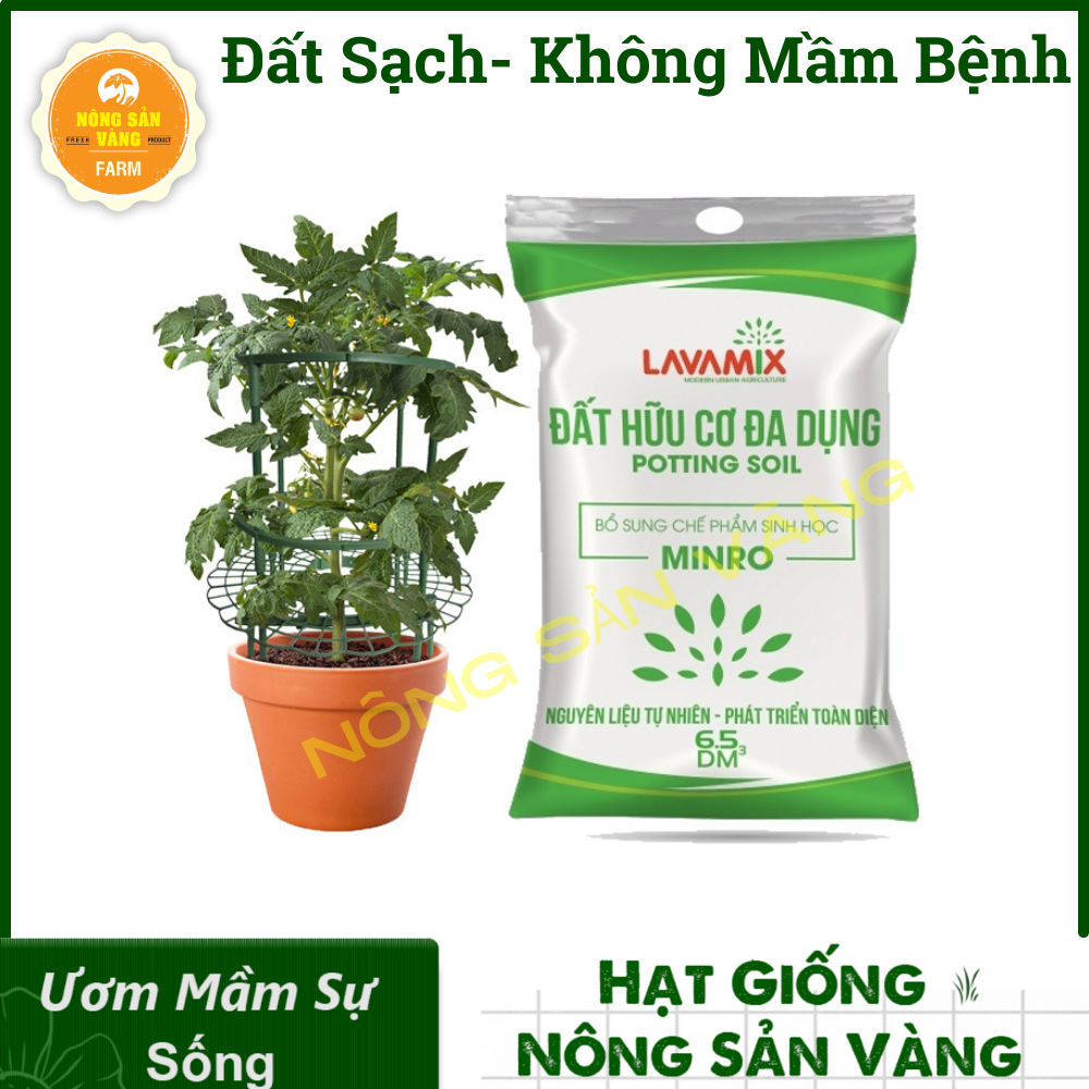 Đất sạch LAVAMIX 6.5 dm3, Đất hữu cơ đa dụng - Nông Sản Vàng
