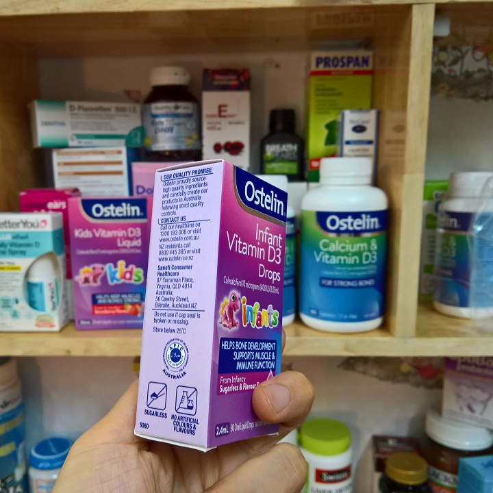 Ostelin Infant Vitamin D3 Drops 2,4ml (Vitamin D3 dạng giọt)