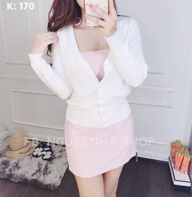 ÁO khoác len nhẹ nút bọc cao cấp