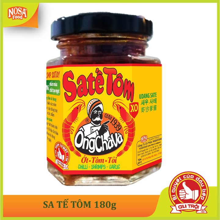 [HCM]SATE TÔM ÔNG CHÀ VÀ 180GR