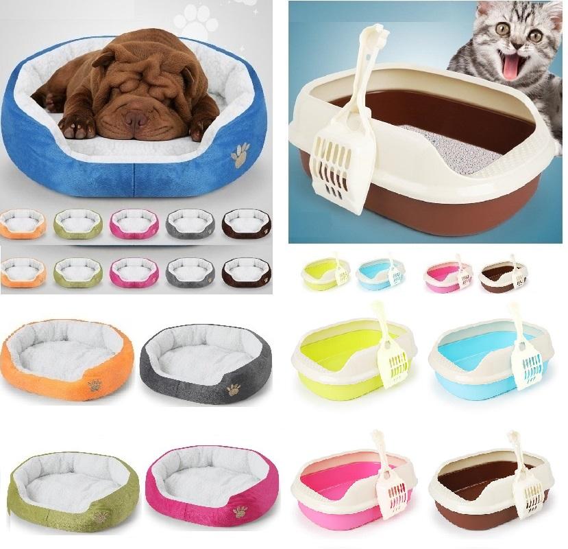 COMBO 2 Nệm ngủ cho chó,mèo VS Khay vệ sinh cho chó,mèo và các thú cưng trong nhà và các loại thú cưng khác ( khay 40*29*13,5cm ) - ( nệm 40*45cm )