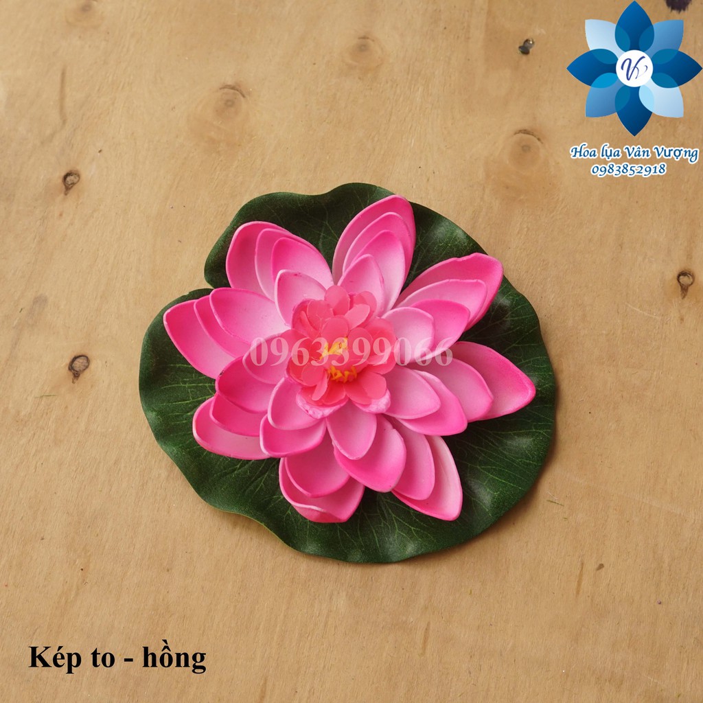 Hoa giả hoa sen thả nước 16cm