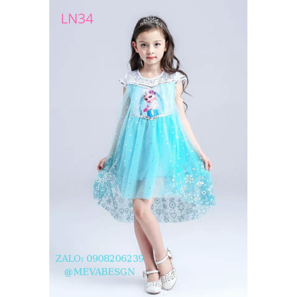 Váy công chúa elsa lung linh 13-33kg