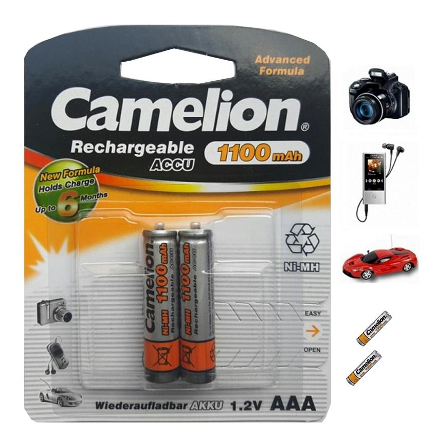 Bộ 2 pin sạc Camelion 1100mAh 1,2V AAA TIGĐ139 (Vàng)