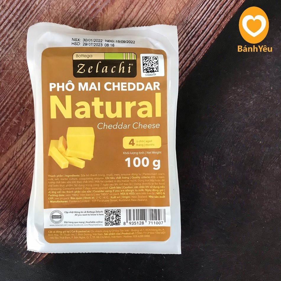 Phô mai Cheddar Zelachi 100g ( Giao TP.HCM )