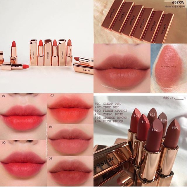 (Sẵn 6 màu) Son Thỏi G9 Skin First V-Fit Lipstick