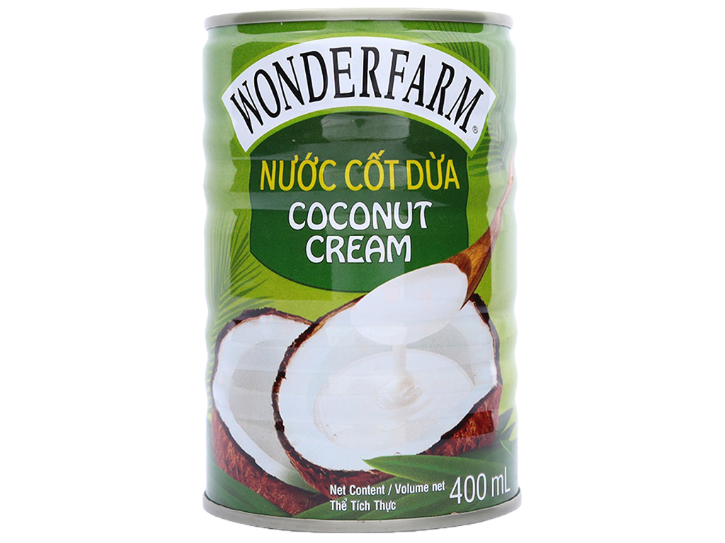Nước Cốt Dừa Wonder Farm Coconut Cream Lon 400ml