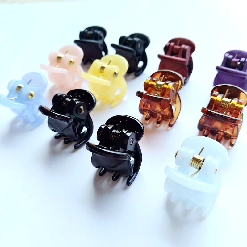Bộ 12 cái gấp tóc mái mini màu trong cho bạn gái