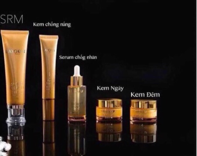 Bộ set nám tàn nhang Kayoko Vàng 5in1