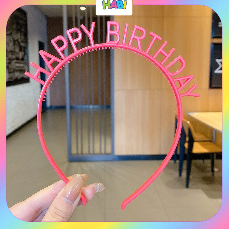Bờm Nhựa HAPPY BIRTHDAY Sinh Nhật Free Size