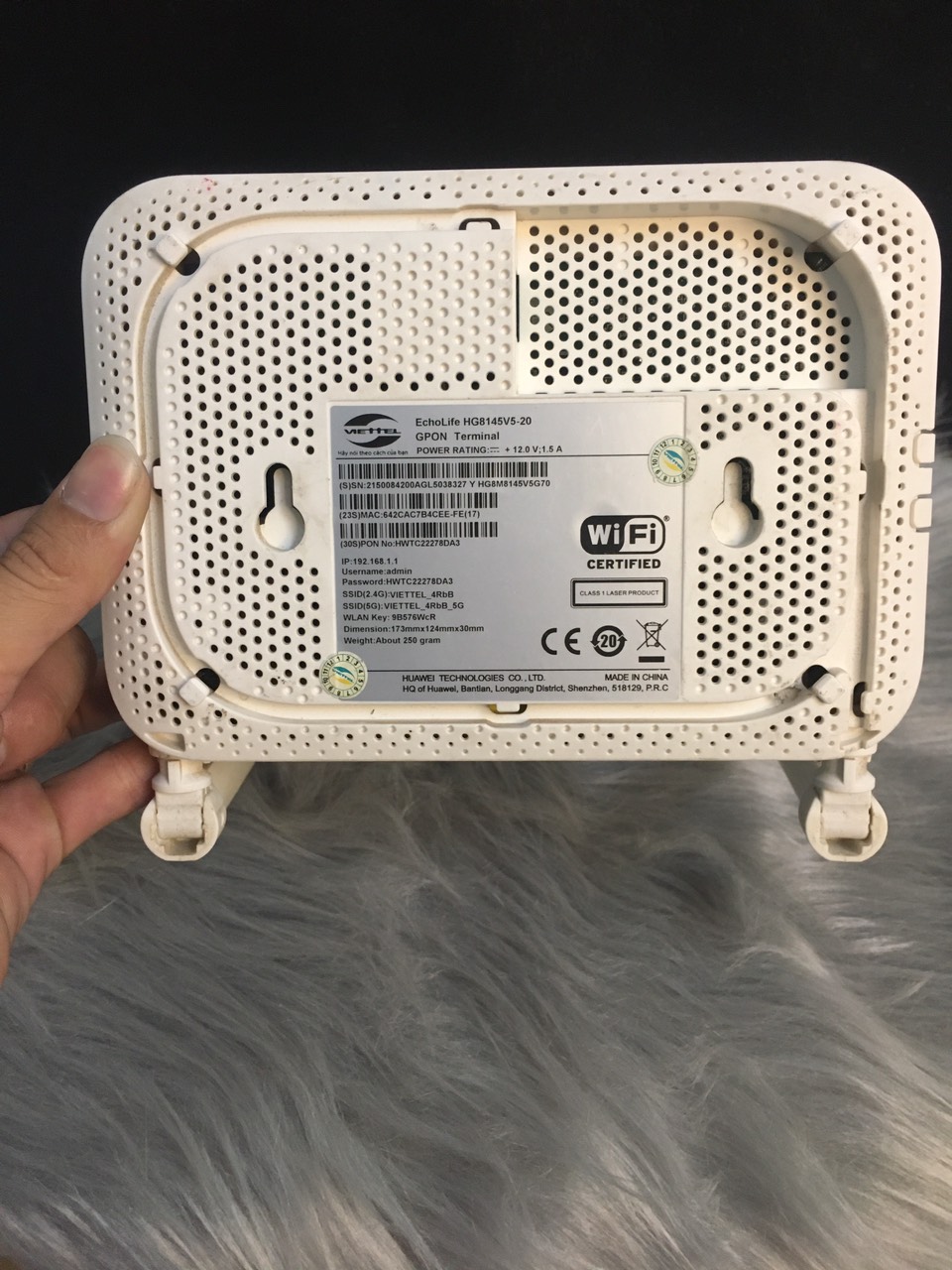 Modem wifi 2 băng tần Huawei HG8145V5-20