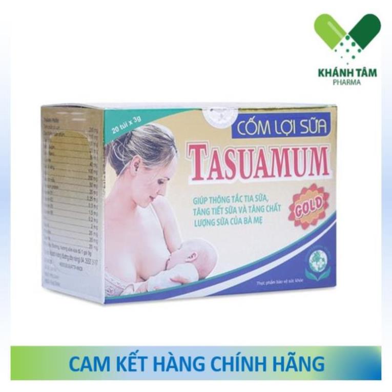 ! Cốm lợi sữa TASUAMUM Gold (Hộp 20 túi, 40 túi) [Tasuamom, tasumum, tasumom]