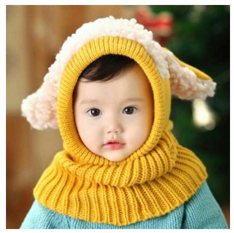 Mũ len tai cừu cho bé