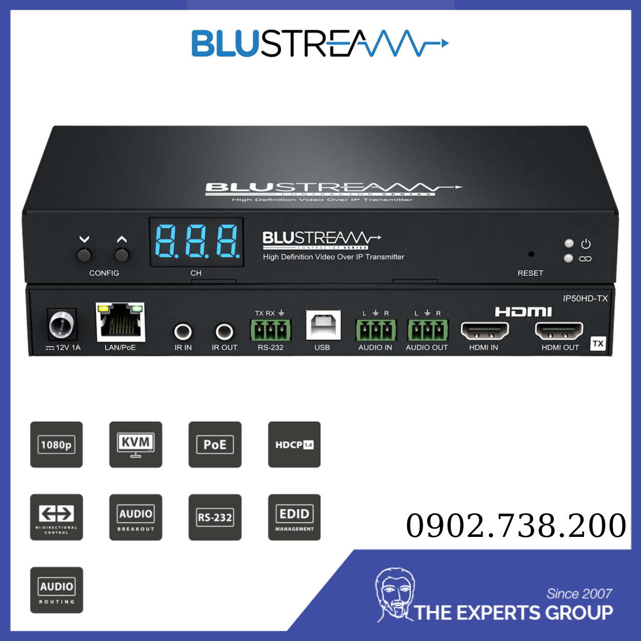 Chính Hãng Blustream Contractor Series HD Video Transmitter over 100Mbps