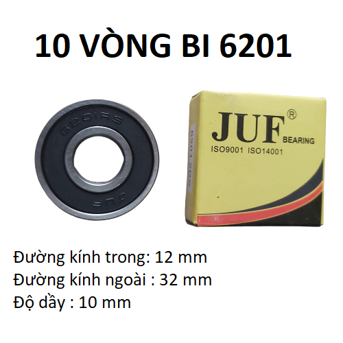 10 vòng bi 6201 juf