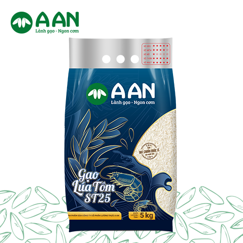 Gạo Lúa Tôm ST25 ngon nhất thế giới - Túi 5kg