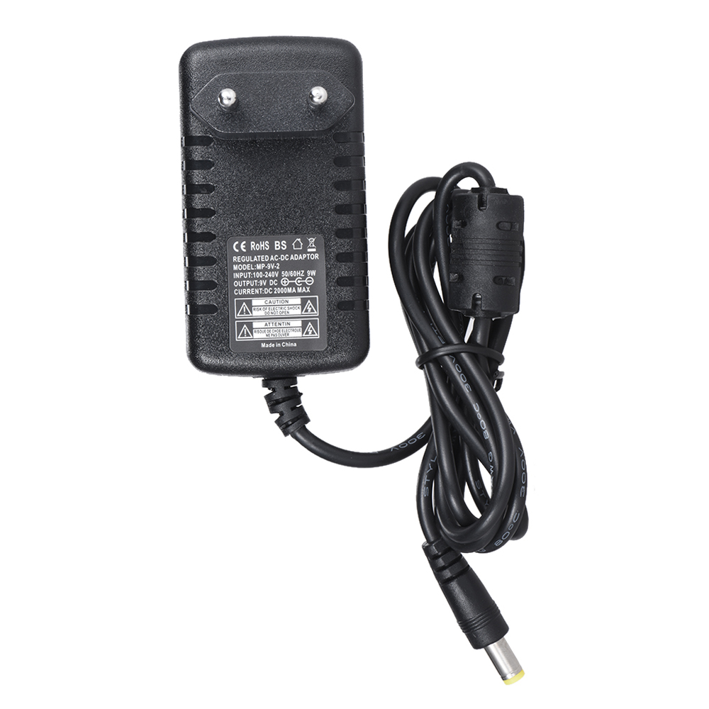 9V 2A Power Supply Adapter Converter for Guitar Bass Effect 100~240V Input EU Plug