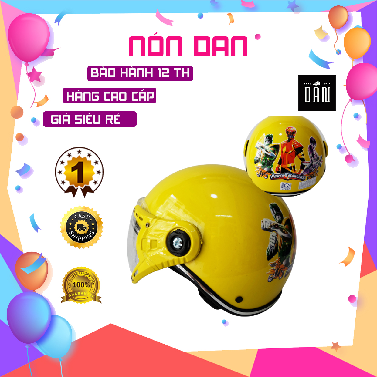 [HCM]Mũ/Nón Bảo Hiểm Trẻ Em Có Kính Cao Cấp