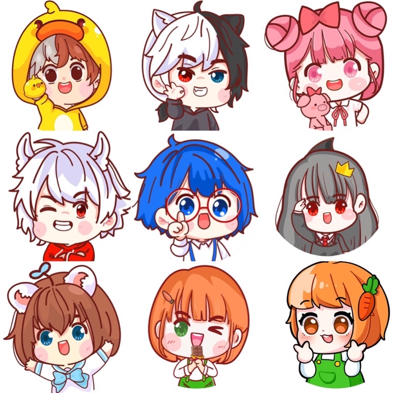 combo 31 sticker hero team ép lụa khác nhau/ hình dán hero team