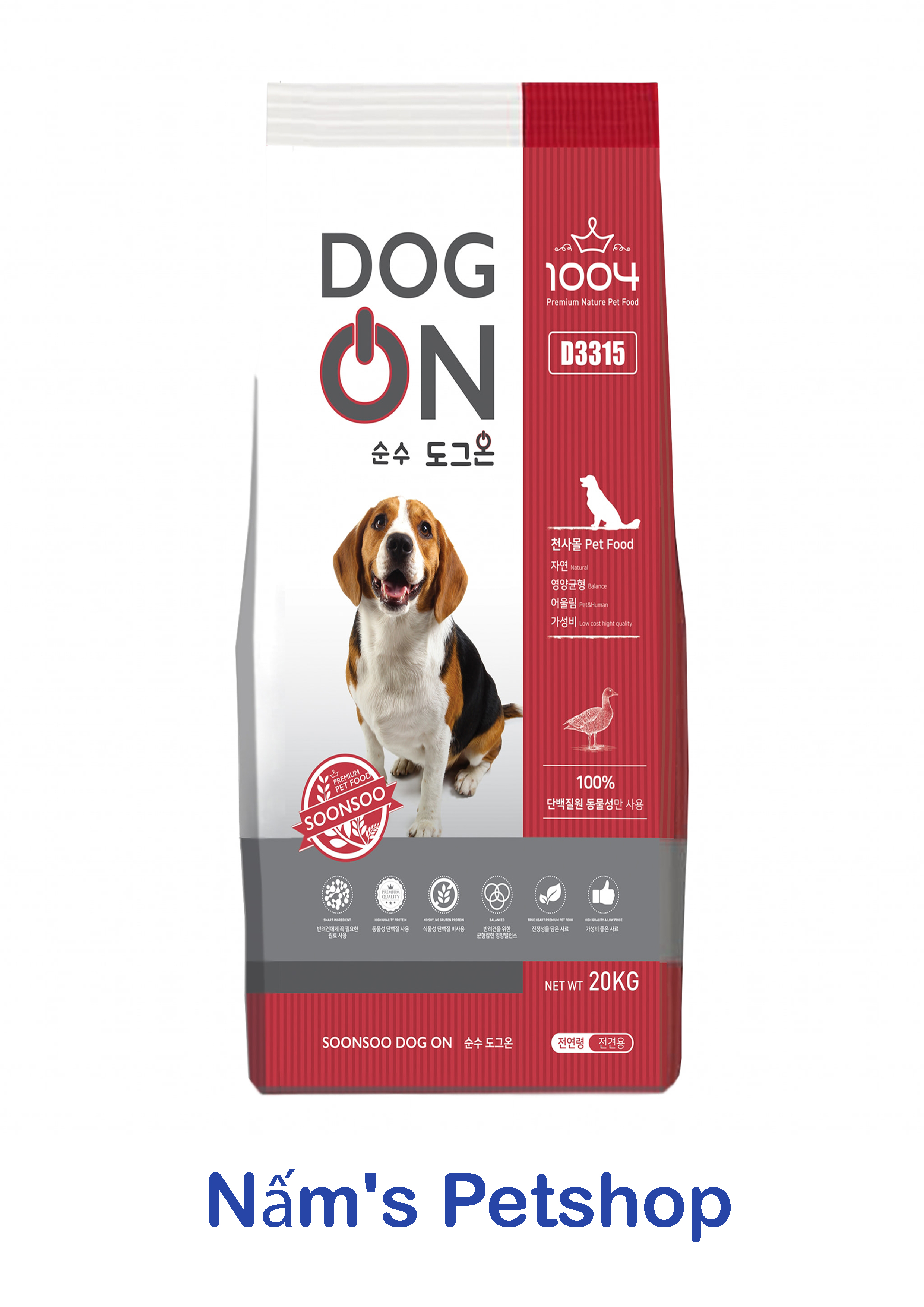 [HCM]Thức ăn hạt chó mọi lứa tuổi - Dog On 20kg