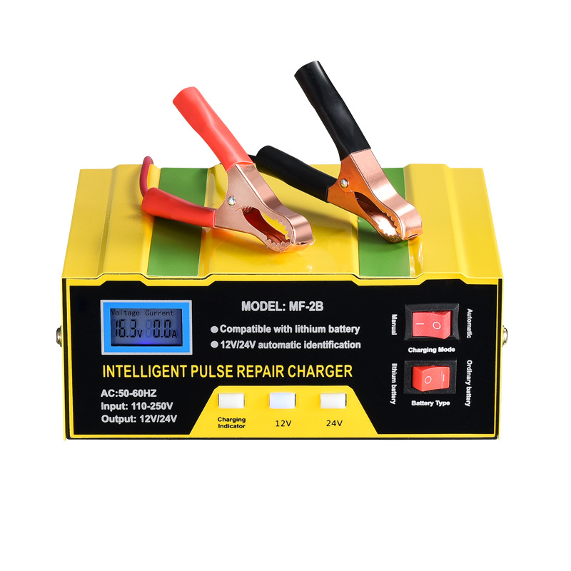 Bộ kích sạc bình ắc quy 12V cho ô tô xe máy chống ngược cực có đèn LED báo trạng thái máy sạc ắc quy, sạc ắc quy 12v, bộ kích điện 12v