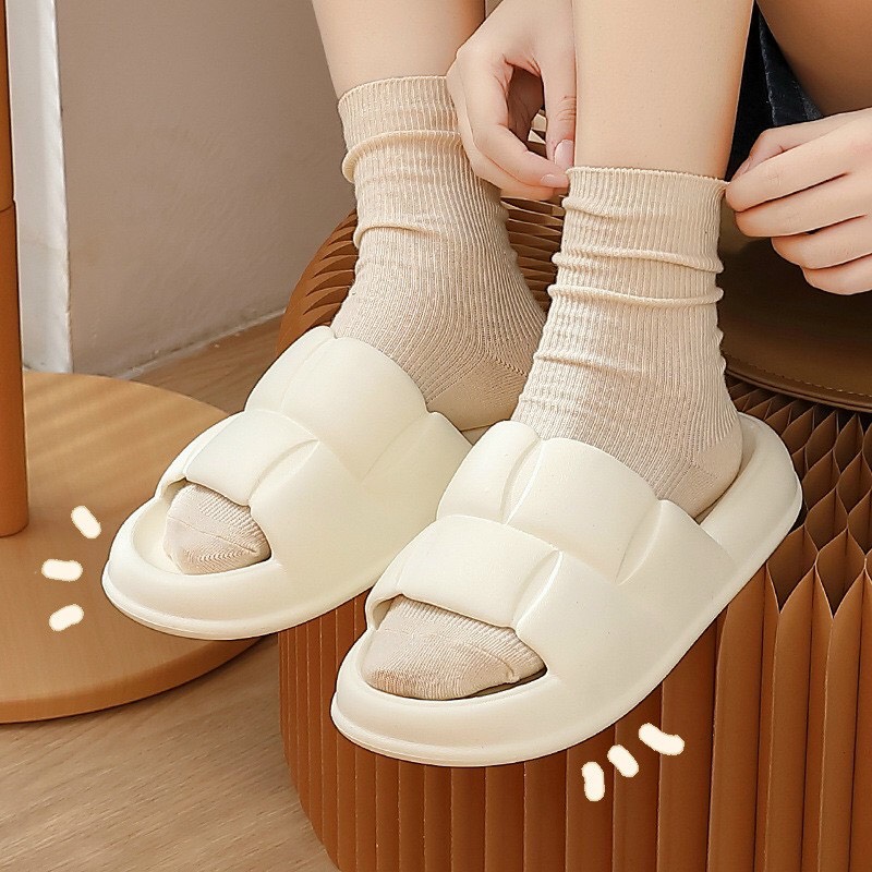 Dép nữ quai phồng siu êm nhe hot 2022 điểm hoa dễ thương