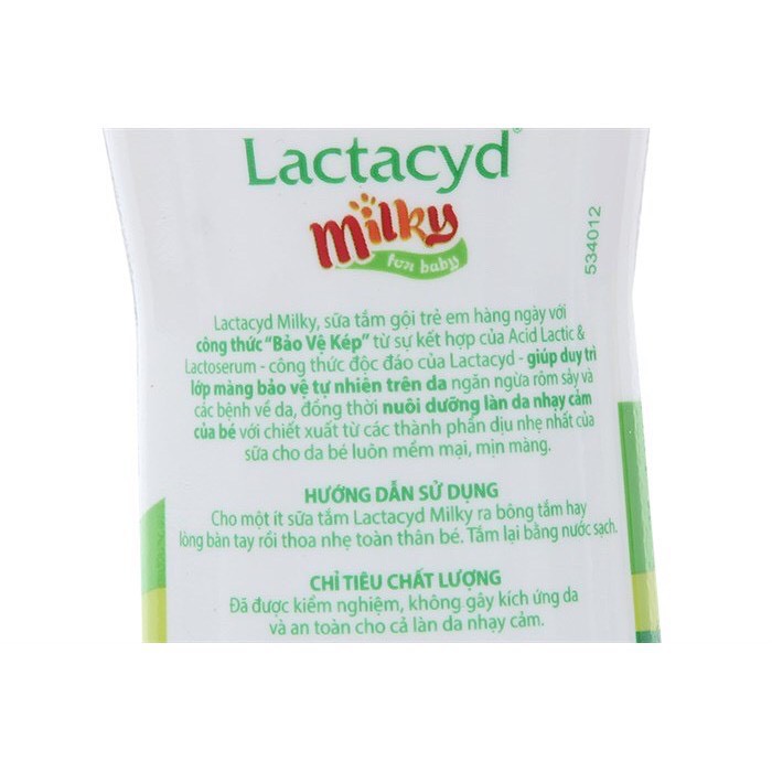 [HCM]Sữa Tắm Gội Trẻ Em Lactacyd Milky 250ml