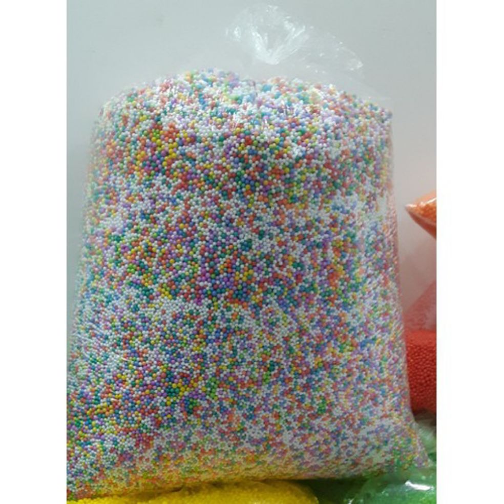 100gr Xốp hạt đủ màu làm quà (Bịch lớn)