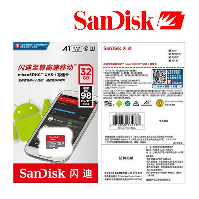 Thẻ nhớ micro SD sandisk Ultra A1 32GB SDHC 98Mb/s