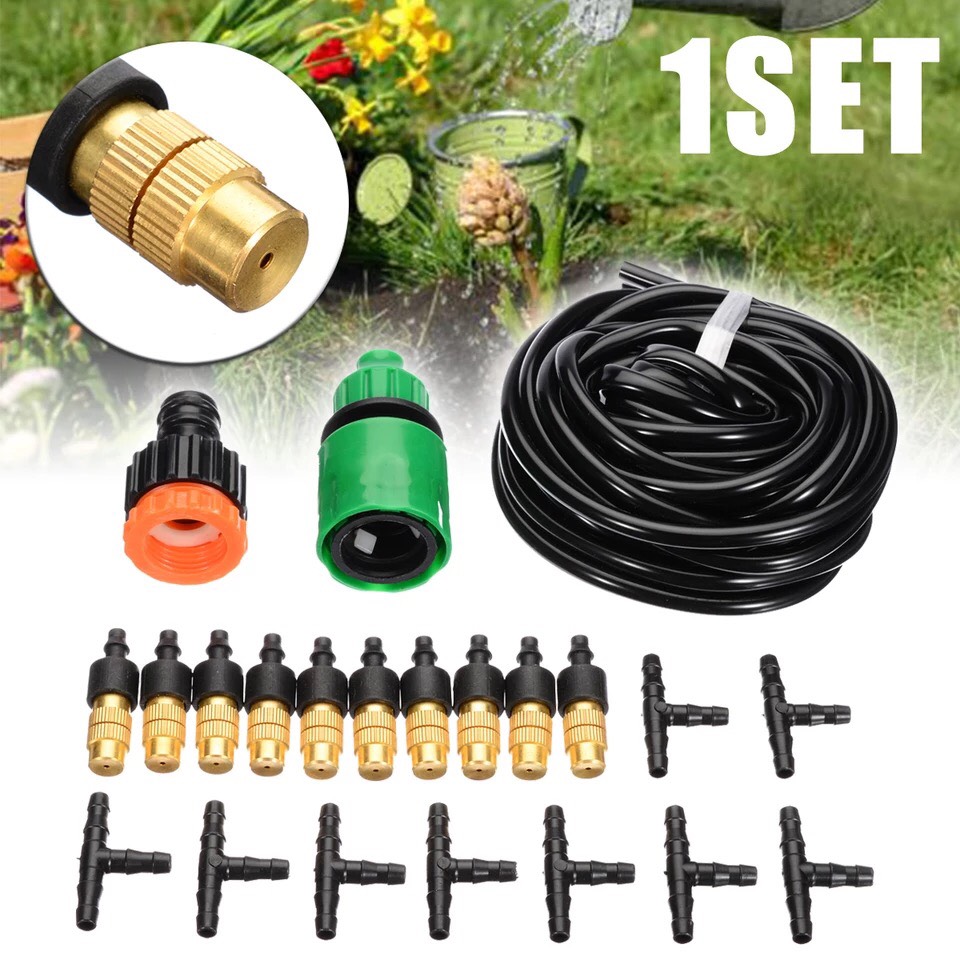 [HCM]Bộ KIT Phun Sương Tưới Cây 10 Béc Bằng Đồng Tưới Lan Cây Cảnh kèm đủ phụ kiện