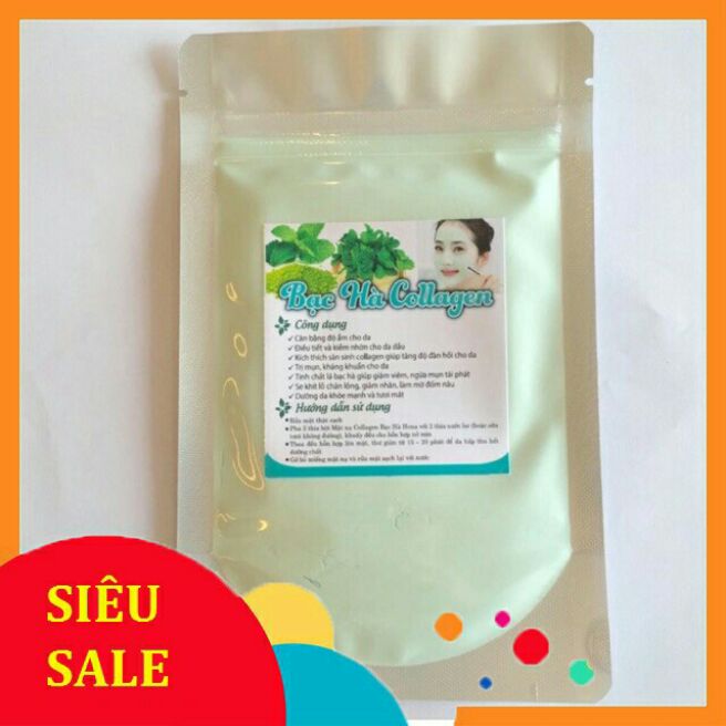 Bột đắp mặt nạ Dẽo bạc hà colagen mờ vết thâm