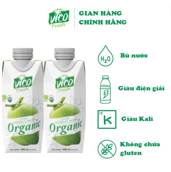 COMBO 2 HỘP NƯỚC DỪA VICO FRESH ORGANIC  330ML