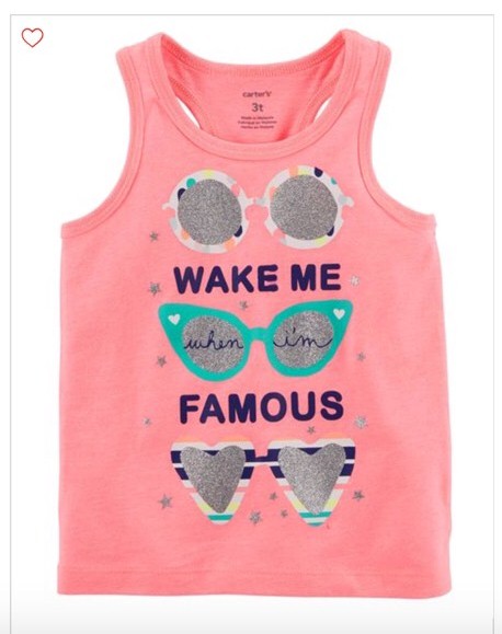 Áo carter bé gái ba lỗ tanktop dư xịn còn tag 100%