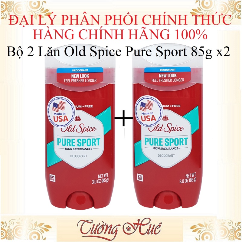 Bộ 2 lăn khử mùi Old Spice Pure Sport High Endurance - 85g x2